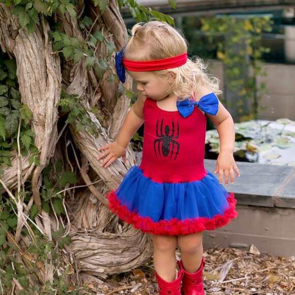 Spiderman Halloween Costume Toddler Girl XS and Small - Picture 5 of 6